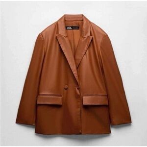 Zara Women's Tan Blazer Jacket